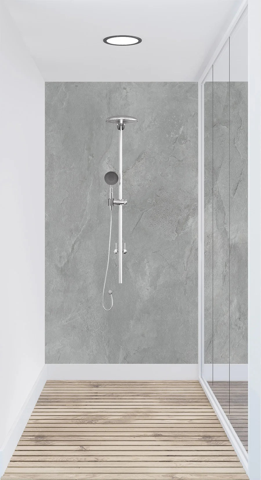 Vipanel - kosteantilan seinälevy Anthracite Concrete matta 1500 x 2550mm x 3mm. Hinta 80,78 € / m2
