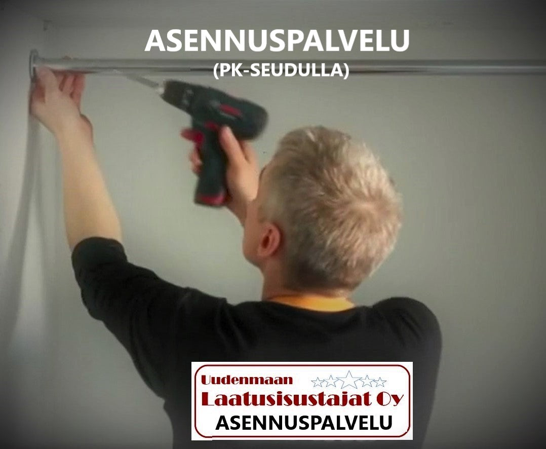 Inaria Stili-säilytysjärjestelmä musta/tummatammi 140cm hattuhylly+ tangot+ kenkähyllyt+ laatikosto lasihyllyllä
