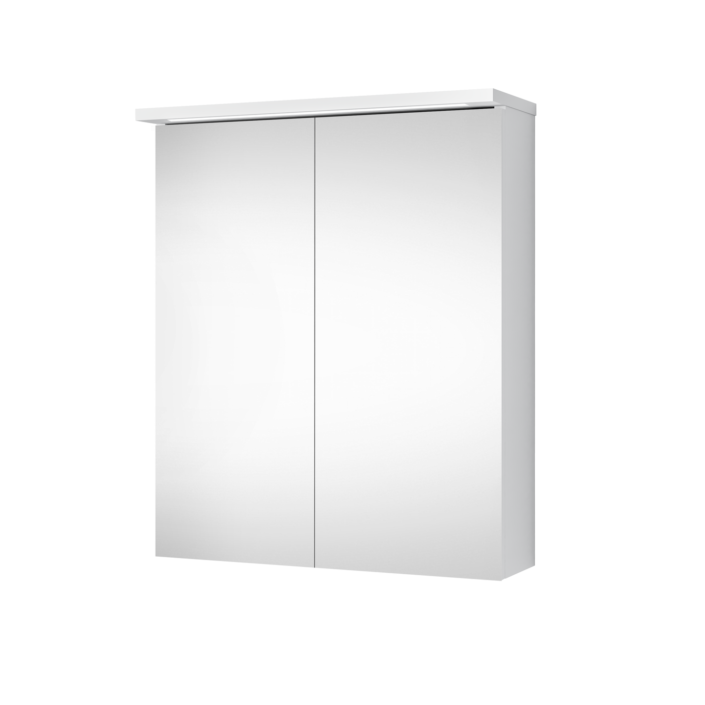 Peilikaappi Kiba Look 60 led-valolipalla, pistorasialla. Väri valkoinen.