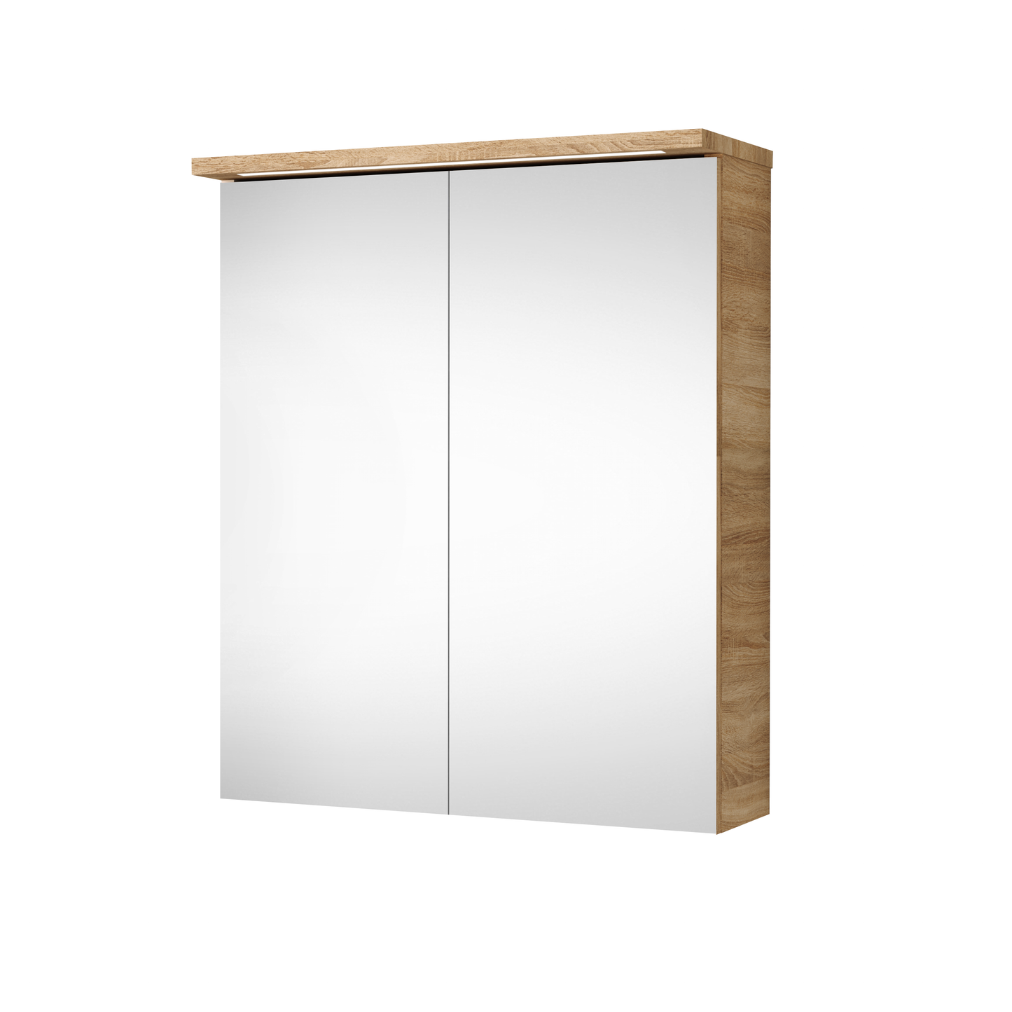 Peilikaappi Kiba Look 60 led-valolipalla, pistorasialla. Väri tammi