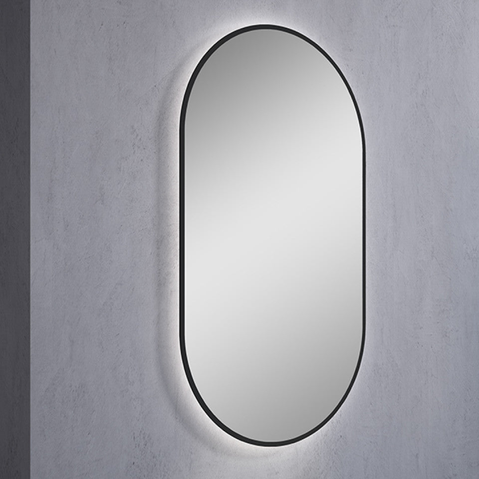 Valopeili Ovaali 920 x 520mm mustalla reunalla, POISTOHINTAAN!