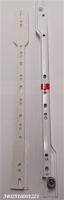 Tiheäverkkoinen Mesh-kori , sisältää kiskoparin, leveys 468mm