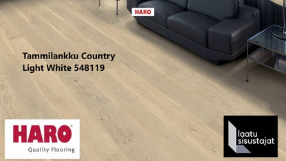Parketti tammilankku Light White vaalea mattalakattu , Haro 548119