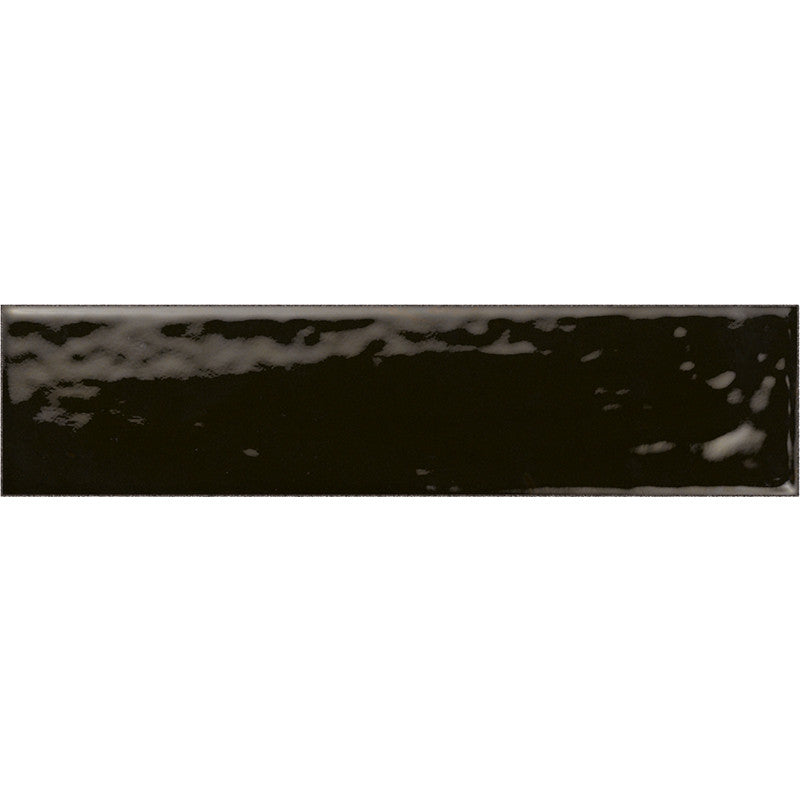 Seinälaatta Hope 6 x 25, Nero Graphito glossy