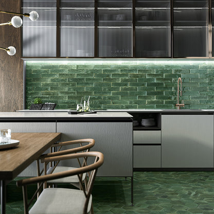 Seinälaatta Hope 6 x 25, Olive glossy