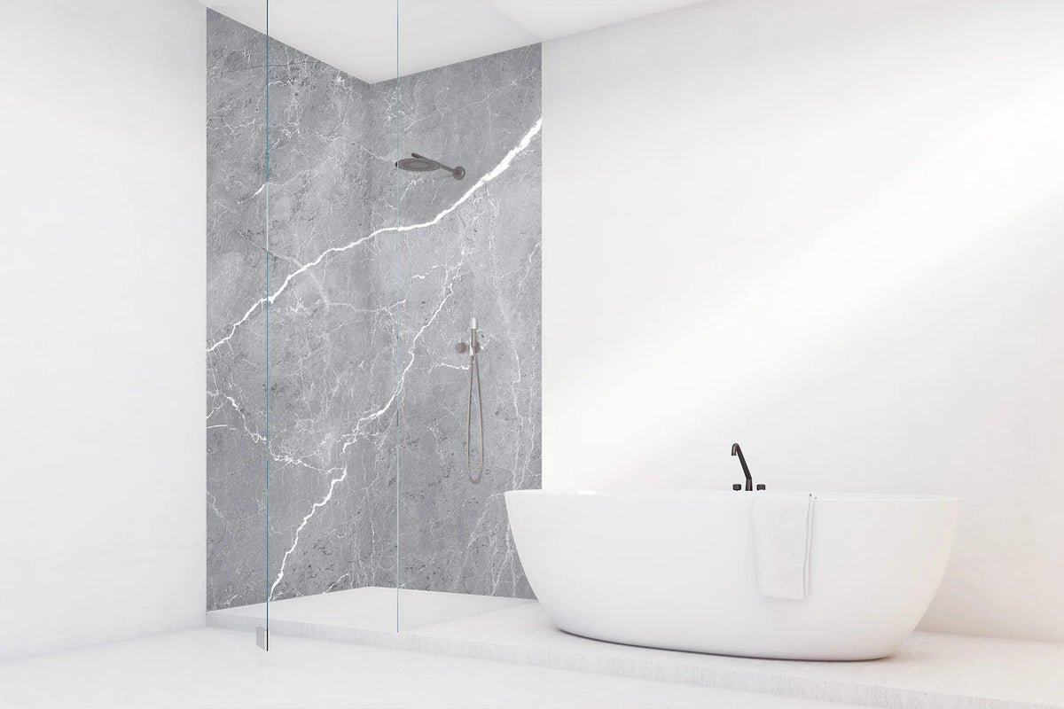 Vipanel - kosteantilan seinälevy kiiltävä Anthracite Aragon Gloss 1500 x 2550mm x 3mm. Hinta 106,41 € / m2
