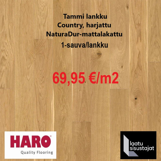 Parketti tammilankku Luonnontammi mattalakattu , Haro 548121