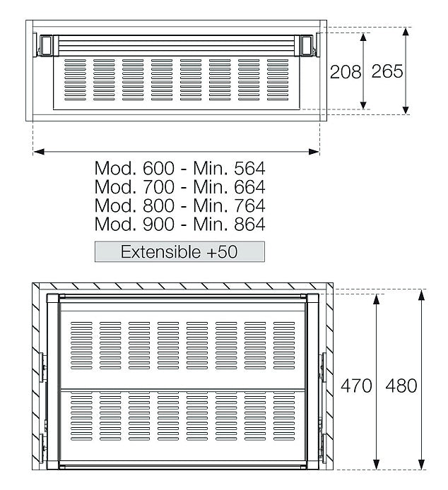 Kenkälaatikkomekanismi M80 , väri antrasiitti, leveyteen 764mm-800mm