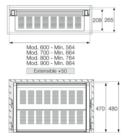 Kenkälaatikkomekanismi M80 , väri antrasiitti, leveyteen 764mm-800mm