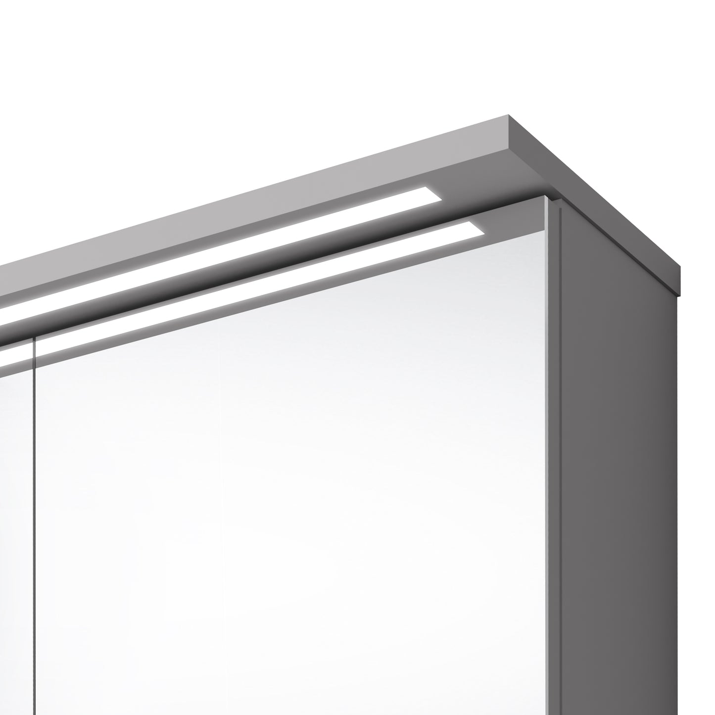 Peilikaappi Kiba Look 60 led-valolipalla, pistorasialla. Väri harmaa