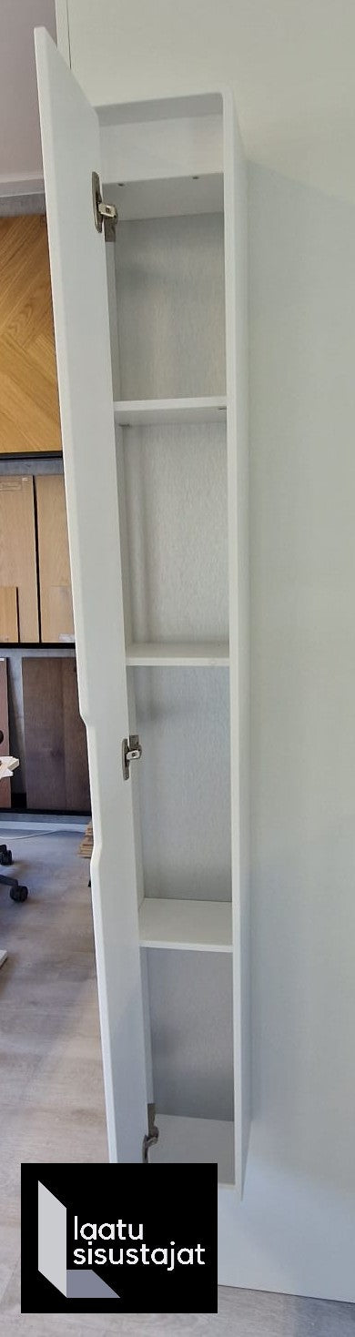 Puresolid Pilar -korkeakaappi. Lev. 200mm, syv. 180mm, kork. 1600mm. Clacier White