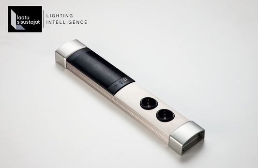 Pistorasia bluetooth-kaiuttimella TOKI, 2 kpl schuko pistorasia ja 1 kpl USB-portti