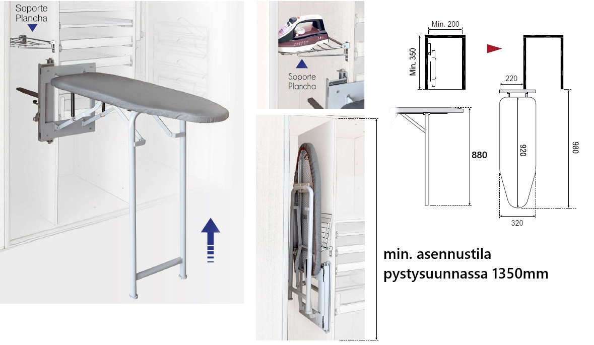 Silityslautamekanismi, kaapista ulosvedettävä, Cc