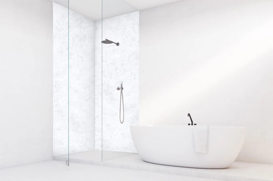 Vipanel - kosteantilan seinälevy White Marble matta 1500 x 2550mm x 3mm. Hinta 80,78 € / m2